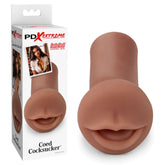 Pipedream Extreme Toyz Coed Cocksucker Mouth Stroker Masturbator - Brown - Mr and Mrs D's